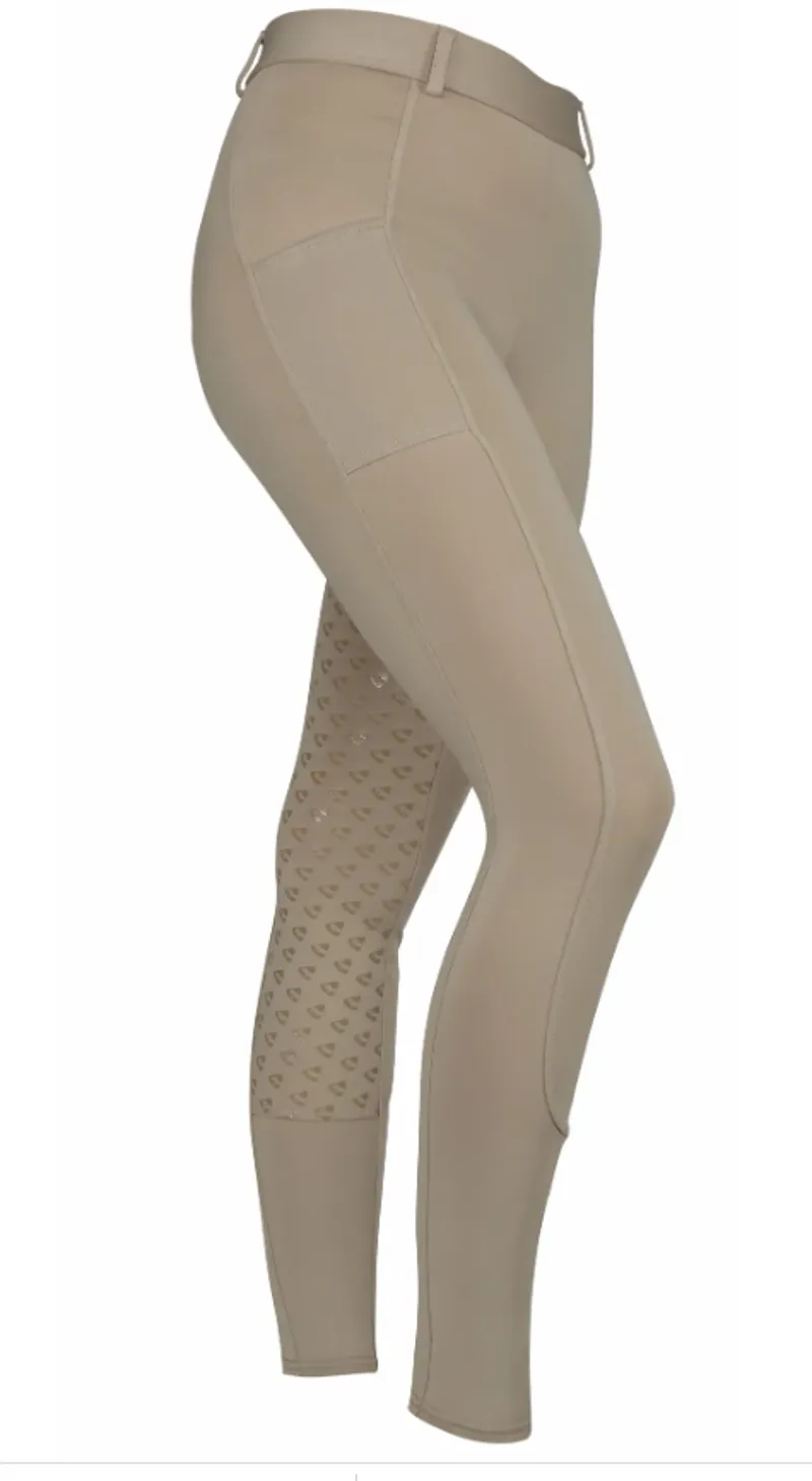 Shires Aubrion Albany Junior Riding Tights Beige